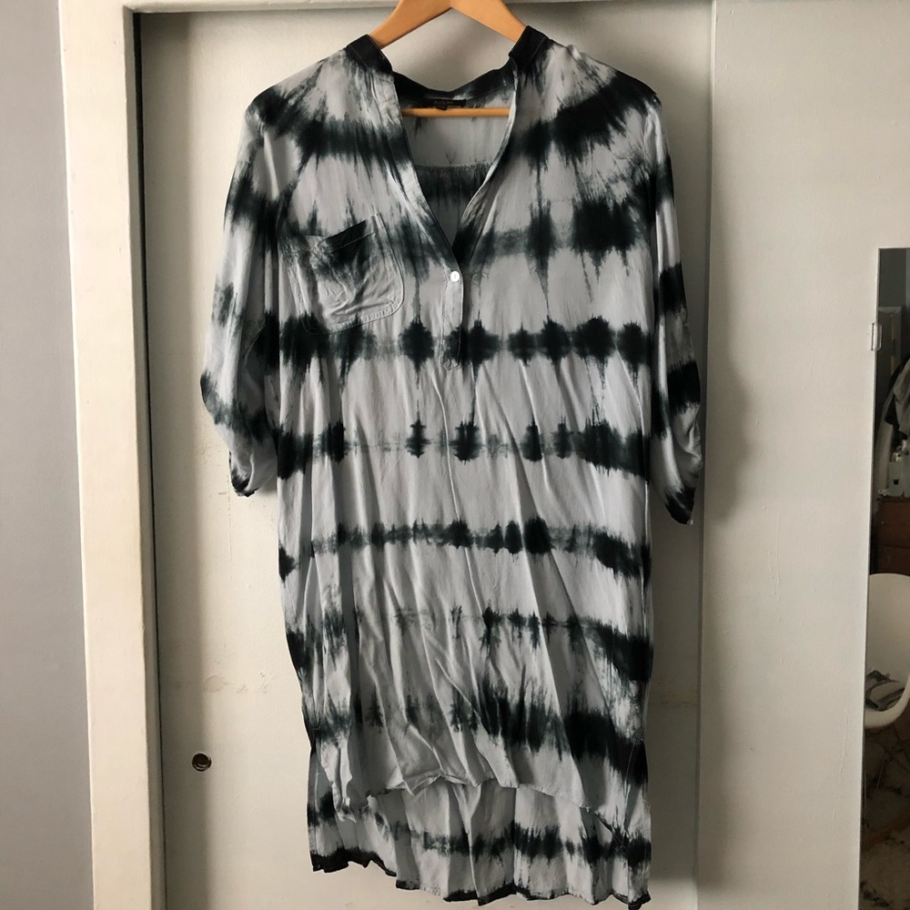 Aakaa blue tie dye dress